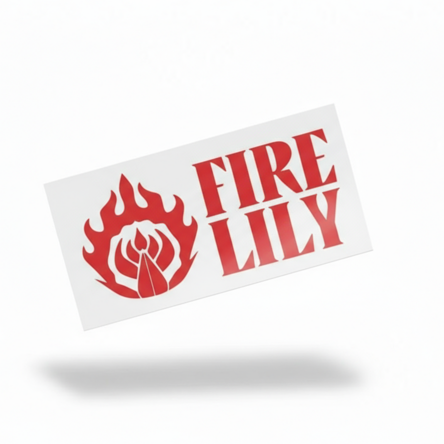 Fire Lily Sticker with logo