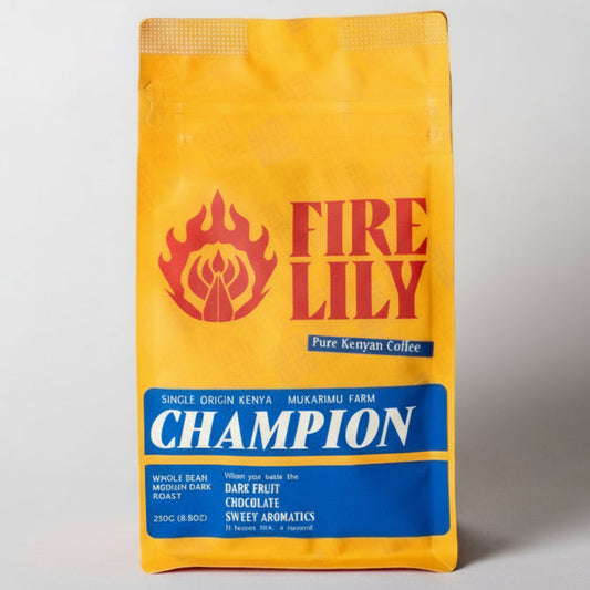 Fire Lily Champion product packaging on a white background
