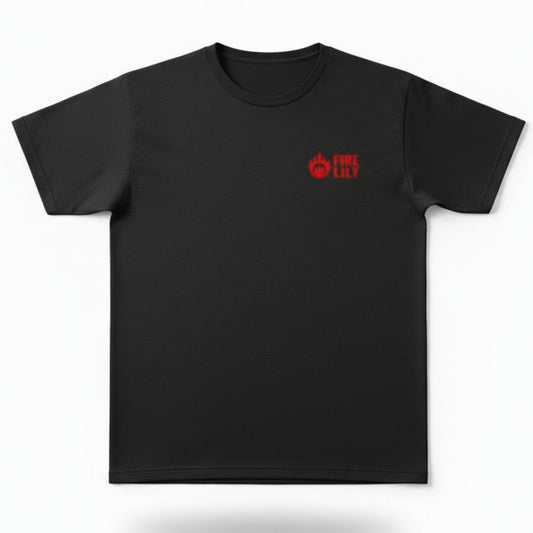  FIRE LILY T-shirt front with logo
